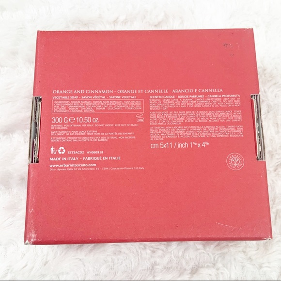 Erbario Toscano Orange Cinnamon soap & candle set Christmas Holiday - Picture 3 of 9